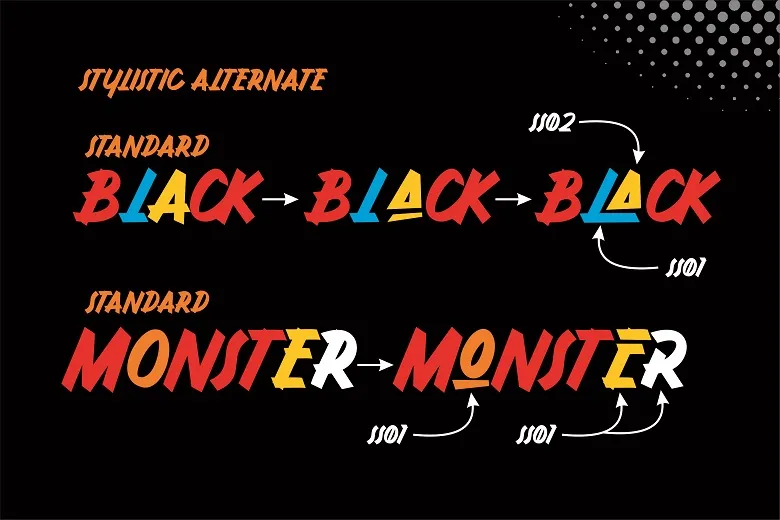 黑怪英文字体 - 标题字体