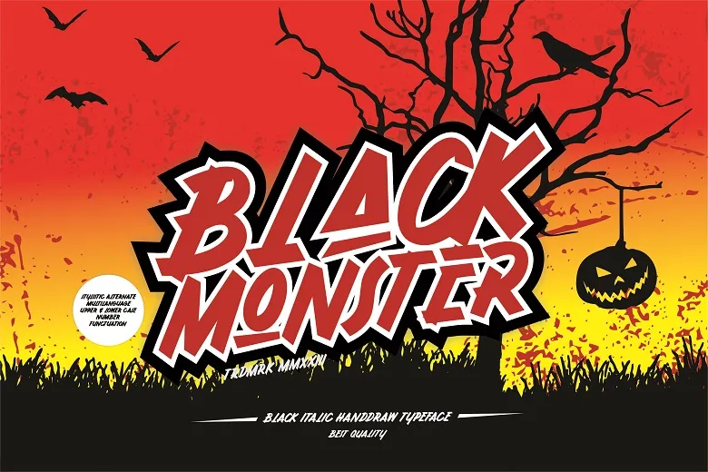 黑怪英文字体 - 标题字体